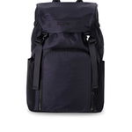 Emporio Armani EMPORIO ARMANI LOGO JACQUARD NAVY BLUE BACKPACK Blue