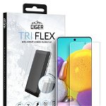 Folie Eiger Clear Tri Flex compatibila cu Samsung Galaxy A71, Transparent