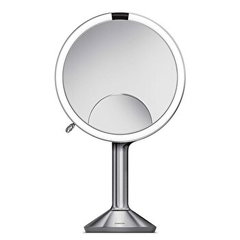 Oglinda cosmetica cu senzor, 23 cm, Brushed Stainless Steel - simplehuman