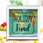 Pusculita Holiday Fund cu harta lumii, 3gifts