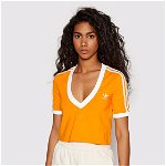 adidas Originals tricou Adicolor HC2029 femei, culoarea portocaliu HC2029-BORANG, adidas Originals