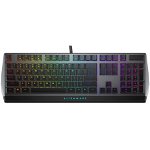 Tastatura mecanica gaming Alienware 510K, Iluminare RGB, Taste Slim, Moon Grey