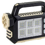 Lanterna solara HS-8029-7-A multifunctionala cu 3 surse de lumină: 7 LED-uri SMD în față, 54 LED-uri SMS pe lateral, 3 mini panouri LED-uri pe lateral, GAVE
