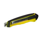 Cutter standard AT PERFORMANCE®, cu Lama neagra de 18 mm, Cauciucat, Galben/Negru., Atmag