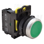 Buton simplu, verde NYG3-G 1×NO, 5A/230V AC-15, IP65, Tracon