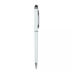 Creion Stylus Pen pentru tableta, telefon sau laptop cu touch screen, si varf de pix, Alb, COM-BBL5598, BIBILEL