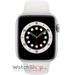 Apple Watch S6 Cellular 44 Silver Case White Sport MG2C3WB