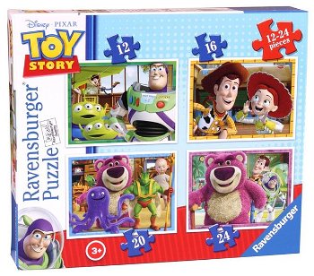Puzzle disney story 4 buc in cutie 12/16/20/24 piese ravensburger, Ravensburger