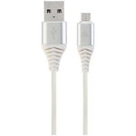 GEMBIRD Cablu alimentare si date Gembird CC-USB2B-AMmBM-1M-BW2, USB 2.0 (T) la Micro-USB 2.0 (T), 1m, Alb, GEMBIRD