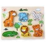 Puzzle incastru animale salbatice din savana/dinozaurii, Teofab Business Technology Srl