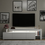 Comoda TV Kalune Design Jasmine, PAL, 192x37x53cm, Alb