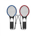 Set 2 rachete de tenis DOBE pentru Joy-Con Nintendo Switch albastru-rosu