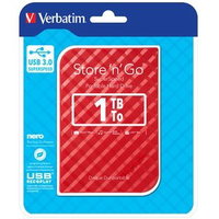 Verbatim Disc extern Store & Go G2 2.5inch 1TB USB3.0, Roșu, VERBATIM