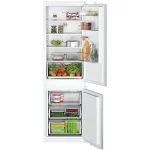 Combina frigorifica incorporabila Bosch KIN86NSF0, 260 L, No Frost, Sertar fructe/legume, Super-congelare, Alarmă ușă, H 177 cm