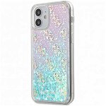 Husa de protectie Guess 4G Liquid Glitter Iridescent pentru Apple iPhone 12 mini (Multicolor)