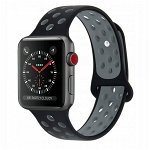 Curea Apple Watch ,upzz Tech Protect ,compatibila Cu Apple Watch 1/2/3/4/5 (42/44mm), Negru-gri, Upzz