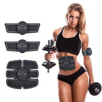 Aparat fitness cu electrostimulare pentru abdomen, brate, talie si picioare, Tenq.ro