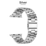 Curea pentru Apple Watch argintie cu zale si conectori A8918 CU1, 
