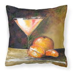 Caroline`s Treasures Orange Martini de Malenda Trick Canvas pernă decorativă Multicolore 14Hx14W, 