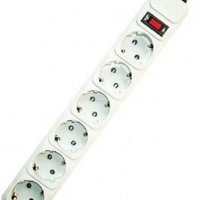 Prelungitor 6 prize cu protectie, incarcare max.16A cu siguranta, buton ON/OFF, din plastic rezistent la caldura, protectie fluctuatii de curent si copii, lungime cablu: 3m, Gri, GEMBIRD (SPG6-B-10C), GEMBIRD