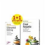 Set Silimarina 150 + Ceai hepatic, 50 comprimate +20 plicuri, Alevia, Alevia