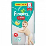 Scutece Active Baby Pants 4 Jumbo Pack Pampers, 52 bucati/pachet, 9-15 kg