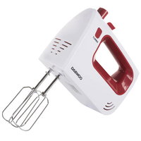 Mixer de mana Daewoo DHM122R, 300 W, 5 viteze, functie Turbo (Alb/Rosu), Daewoo