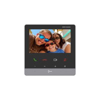Monitor videointerfon TCP/IP TFT Hikvision DS-KH6100-E1, LCD 4.3 inch, 9 butoane, PoE