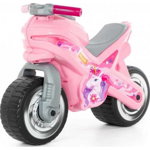 Motocicleta fara pedale, MX-ON, roz, 70x30x49,3 cm, Polesie, Polesie