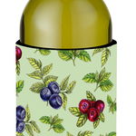 Caroline`s Treasures Fructe de padure in sticla de vin verde Beverge Izolator Hugger Wine Bottle, 