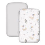 Set 2 cearceafuri din bumbac cu elastic roata pentru patut cosleeper 90x50 cm Kidizi, Sweet Dreams, Kidizi