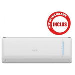 Vortex Aparat de aer conditionat cu inverter, A1217FDW, 12.000BTU/h, control WI-FI, filtru cu ioni de argint, clasa racire A++, kit de instalare 3m inclus, alb