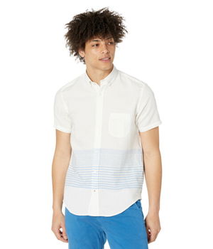 Imbracaminte Barbati SERGE BLANCO Short Sleeve Striped Shirt Sky, SERGE BLANCO