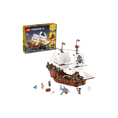 Set de Jucării cu Vehicule   Lego Creator 31109 Pirate Ship         3 în 1 1260 Piese, Lego