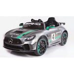 Masinuta electrica RC Mercedes Benz AMG GT4 12V argintiu vopsit, Piccolino
