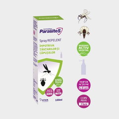 Spray repelent impotriva tantarilor si a capuselor, +3 luni, 100 ml, Parasites