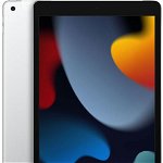 Tableta Apple iPad 9 (2021), 10.2inch, Cellular, Procesor Apple A13 Bionic, IPS LCD Capacitive touchscreen 10.2inch, 64GB Flash, 8 MP, Wi-Fi, 4G, Bluetooth, iOS (Argintiu), Apple
