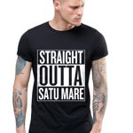 Tricou negru barbati - Straight Outta Satu Mare, THEICONIC