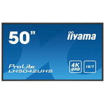 Monitor DigitalSignage Iiyama ProLite LH5042UHS-B3 50", 4K, IPS, 18/7, Android, Intel® SDM, Eshare, Iisignage, Negru