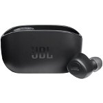 Casti Stereo JBL Vibe 100TWS, True Wireless, Bluetooth, Microfon (Negru)