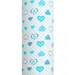 Scutec Lux din muselina 70x80 cm Tetra model Blue Hearts