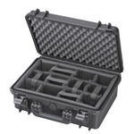 Max MAX430CAM IP67 Rated Waterproof Durable Watertight Equipment Photography with Hard Carry Plastic Case Padded Dividers/Flight Case/Tool Box