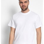 Tricou Barbat Slim Din Bumbac Suprem Alb, 