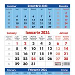 Calendar 2024, triptic 12 file, Litera