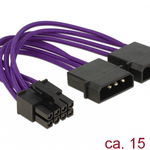 Cablu de alimentare 8 pini EPS la 2 x Molex, Delock 83703