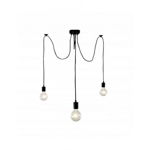 Lustra cu 3 pendule LED E27 negru, 