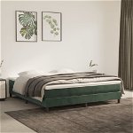 vidaXL Cadru de pat, verde închis, 160x200 cm, catifea, vidaXL