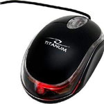 Mouse optic Titanum Raptor Tm102k, Optic, USB, 1000 DPI, 3 butoane, Negru/Transparent, Titanum