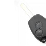 Dacia Renault Carcasa cheie cu 2 butoane si suport baterie din inox, AutoScan