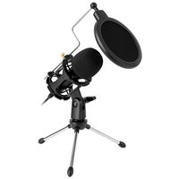 Microfon USB, cu trepied si filtru REBEL, KOM1052 Microfon USB, cu trepied si filtru REBEL, KOM1052